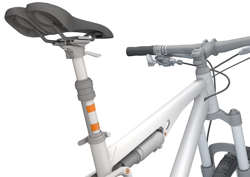 cojinetes en la tija del sillin de la bicicleta