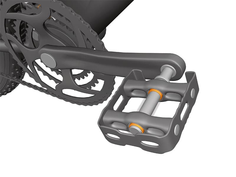 cojinetes en pedal de bicicleta