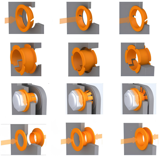 Soluciones asientos de automovil cojinete easyclip de igus